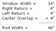 Determine Curtain/Drapery Width